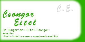 csongor eitel business card